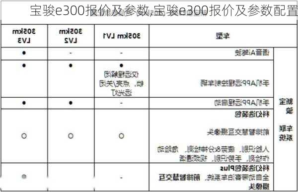 宝骏e300报价及参数,宝骏e300报价及参数配置