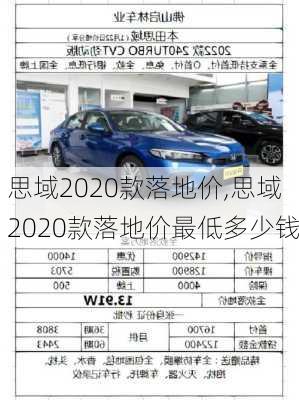 思域2020款落地价,思域2020款落地价最低多少钱