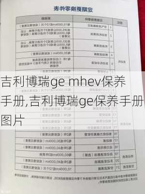 吉利博瑞ge mhev保养手册,吉利博瑞ge保养手册图片